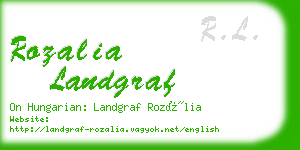 rozalia landgraf business card